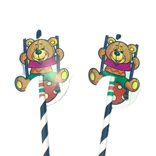 Bear Party Decorations Paper Drinking Straw - Image 4