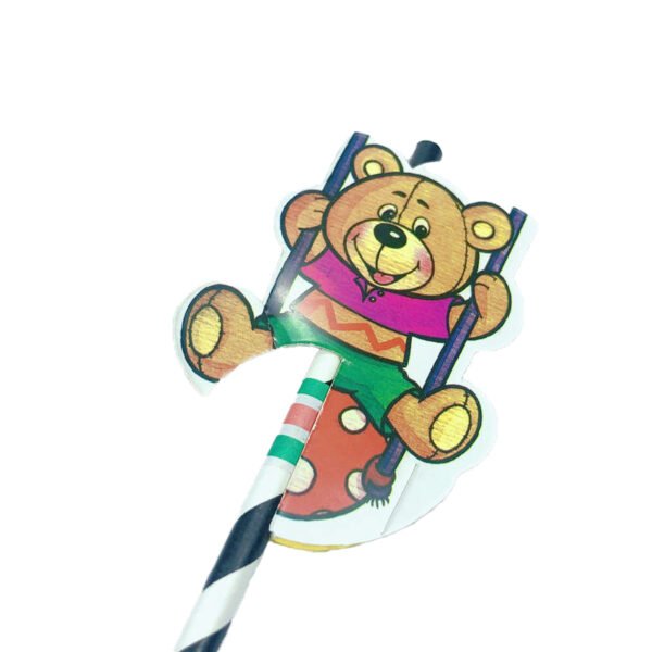 Bear Party Decorations Paper Drinking Straw - Image 2