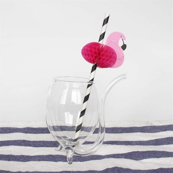 Flamingo Decorations Cocktail Paper Drinking Straw - Image 5
